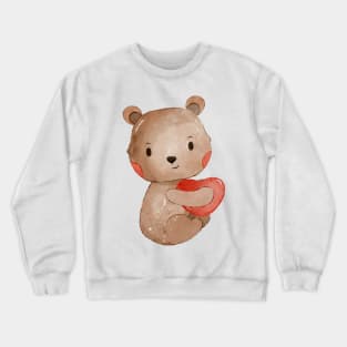 Cute Valentines Day Teddy Bear Crewneck Sweatshirt